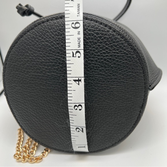 Anna Paola Black and Gold Mini Bucket Bag - Picture 2 of 7